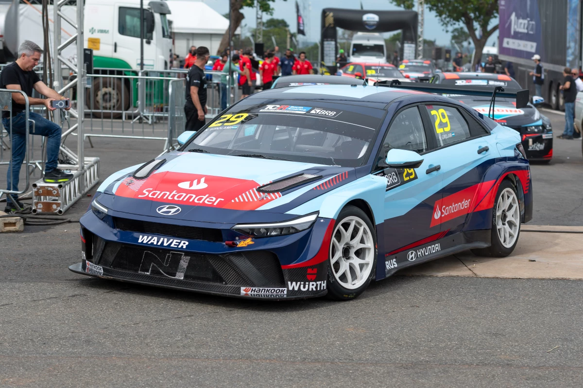 Foto:@tcrsouthamerica. El cordobés Néstor Girolami (Hyundai) consiguió la segunda colocación en la clasificación&nbsp;