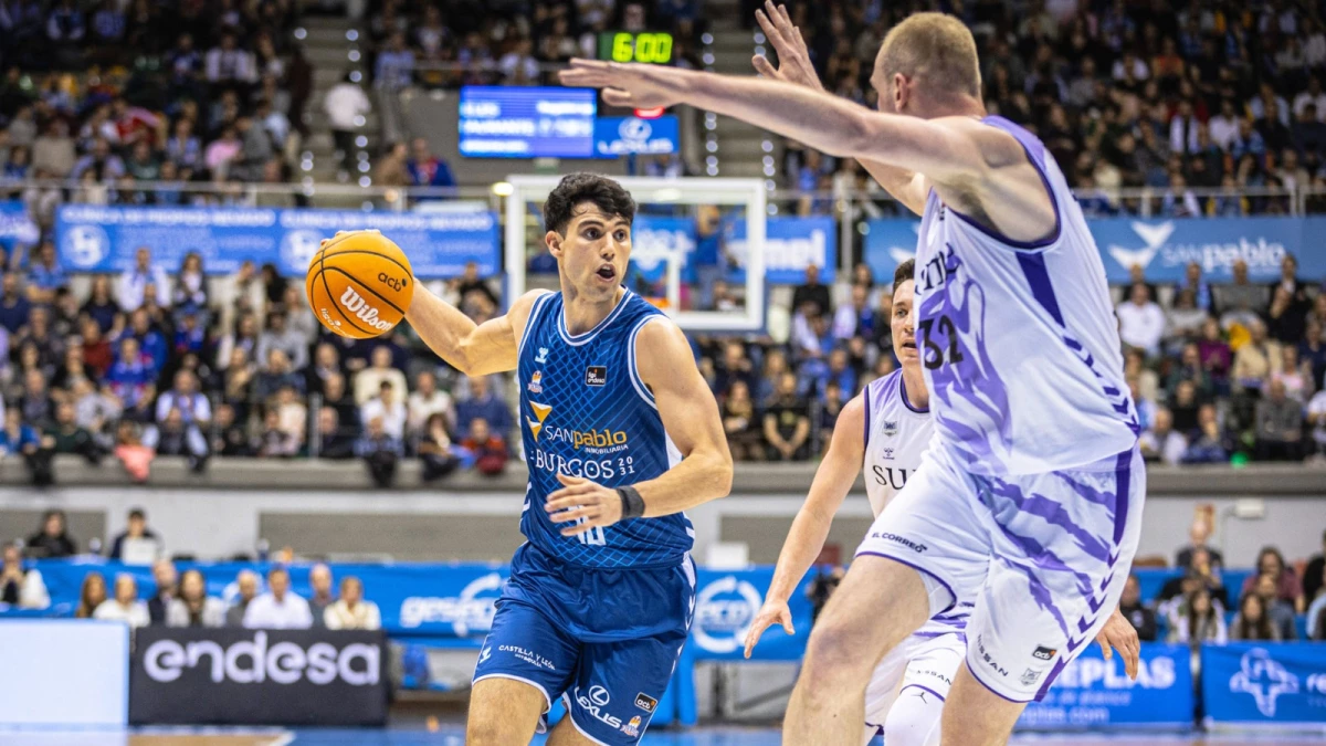 Foto:@SanPabloBurgos. El chaqueño Corbalán resultó clave en el triunfo del San Pablo Burgos por la Liga Endesa