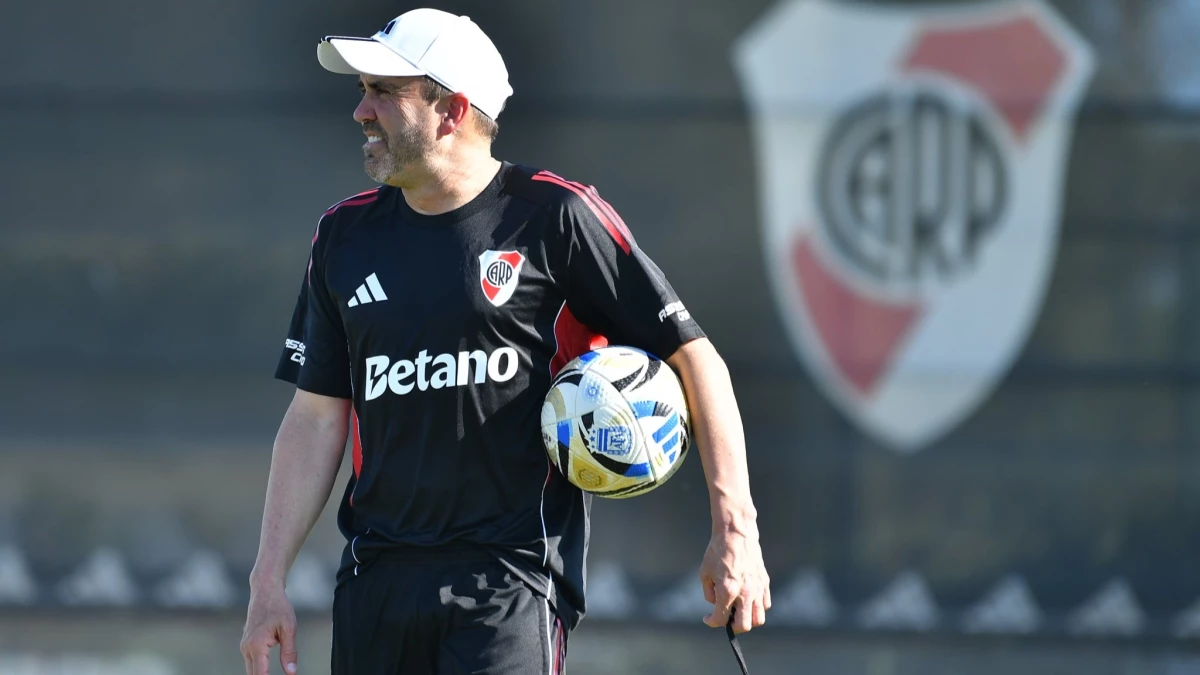 Foto: River. &nbsp;El Chacho Coudet le metió acción a un domingo sin fútbol apuntando al debut contra Huracán del jueves