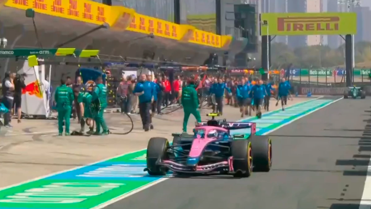 Colapinto en acción durante la qualy de la Sprint en China | Foto: Captura Imagen ESPN