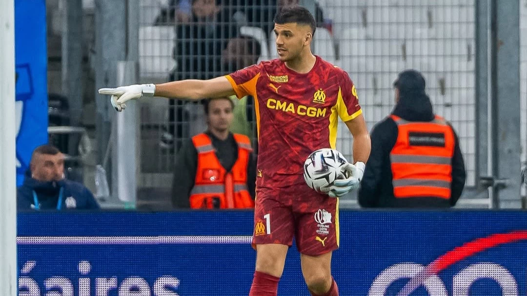 Gerónimo Rulli manejando el fondo de un Marsella ganador. foto: @ligue1.