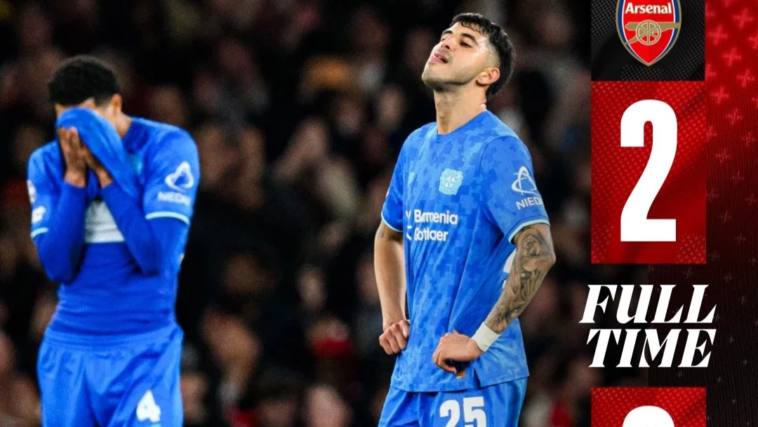 Exe Palacios lamenta la eliminación del Leverkusen. foto: @uefa.&nbsp;