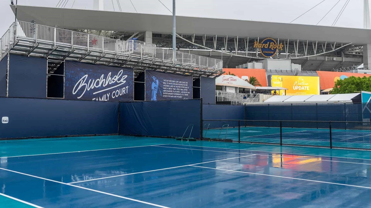 La lluvia retrasó el inicio de la primera jornada en Miami Foto: ATP.