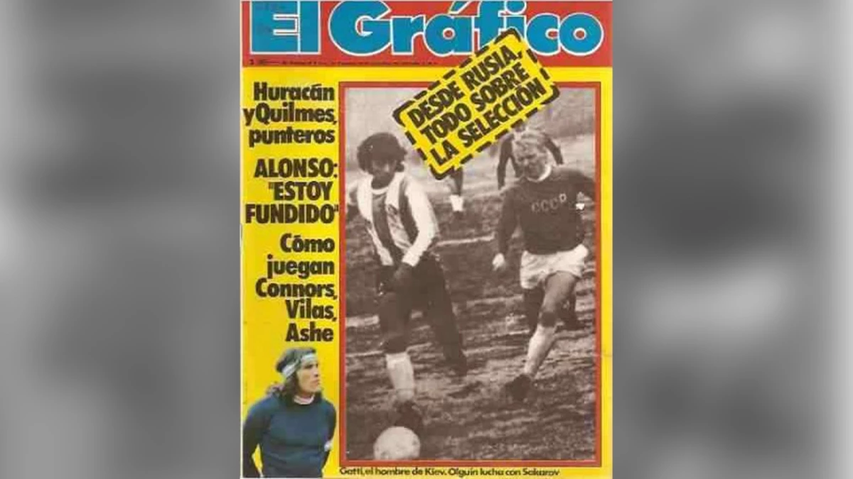 El Gráfico, en el partido que consagró a Gatti en la Selección, rumbo al Mundial de 1978 | Foto: AP