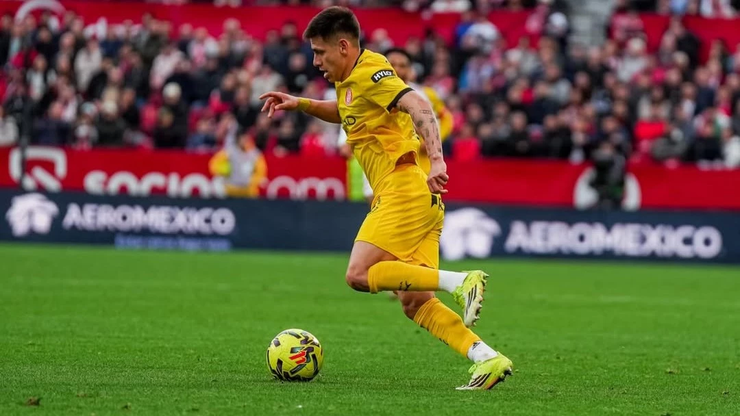 Diablito Echeverri se destaco a pesar de la derrota del Girona. foto: @laliga.