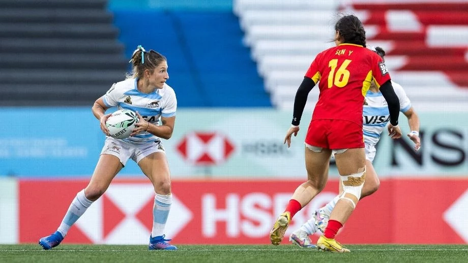 Virginia Brígido marcó el try del triunfo ante España. Foto. prensa UAR