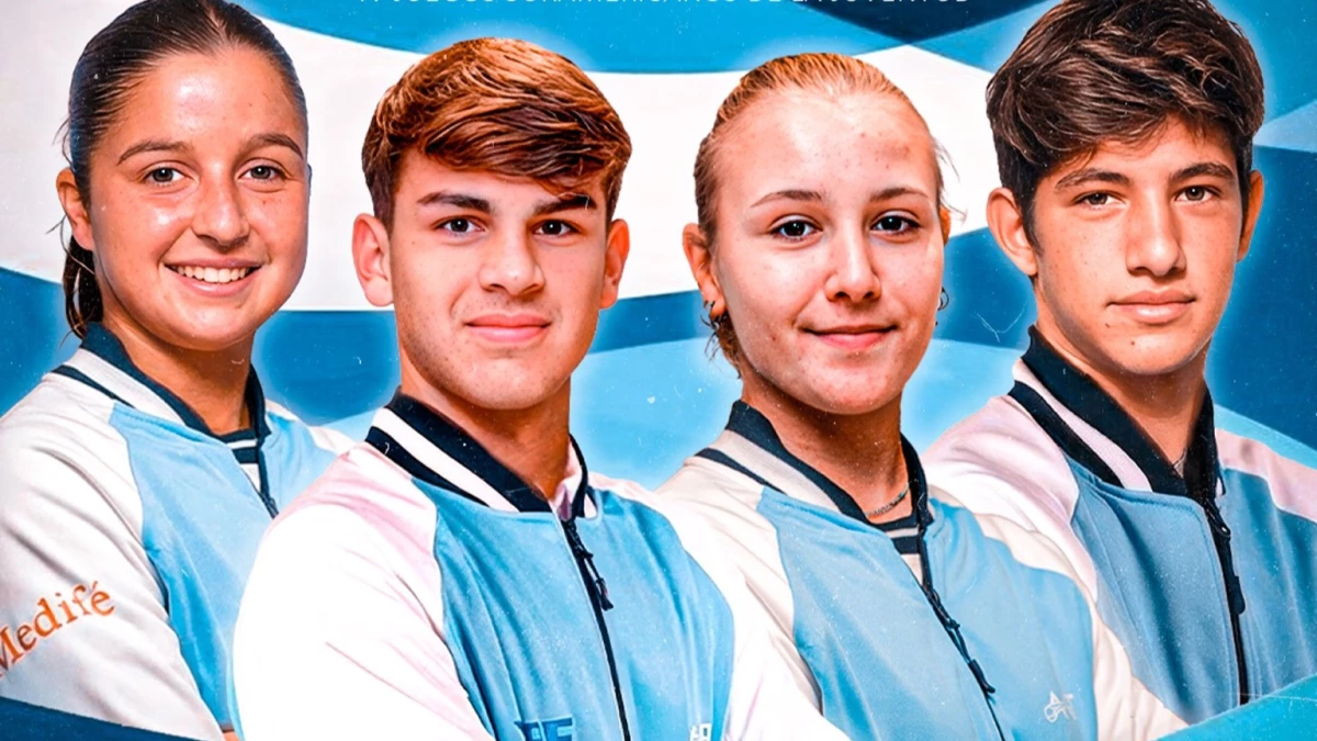 Sofía Meabe, Dante Pagani, Sol Larraya Guidi y Benjamín Chelía. Foto: AAT.