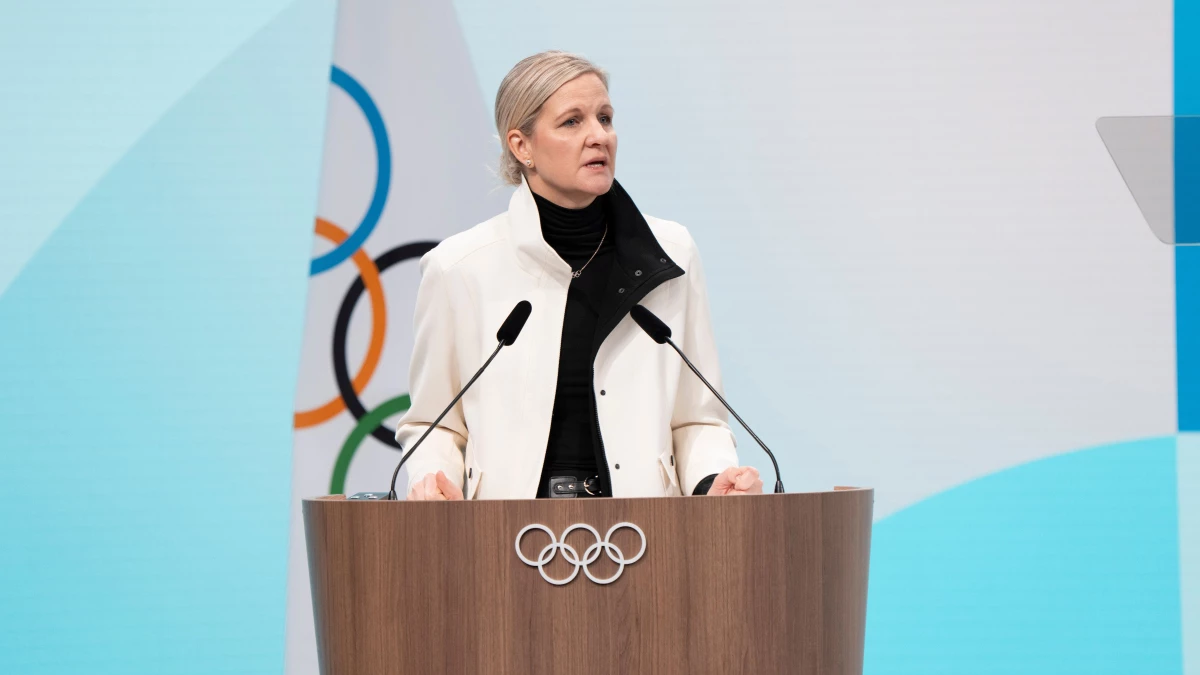 Kirsty Coventry, presidenta del COI, anunció la nueva medida. Foto: IOCQuinton Meyer