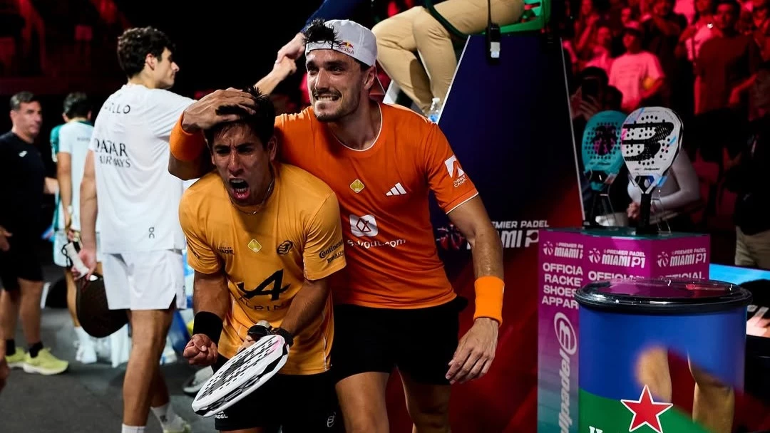 El desahogo de Fede Chingotto. Foto: @premierpadel