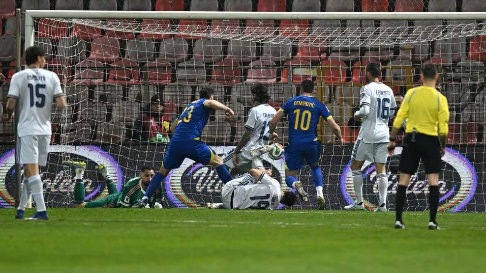 Segundos después del gol de Tabakovic que llevo el partido a los penales que Bosnia ganó. foto: @fifa.