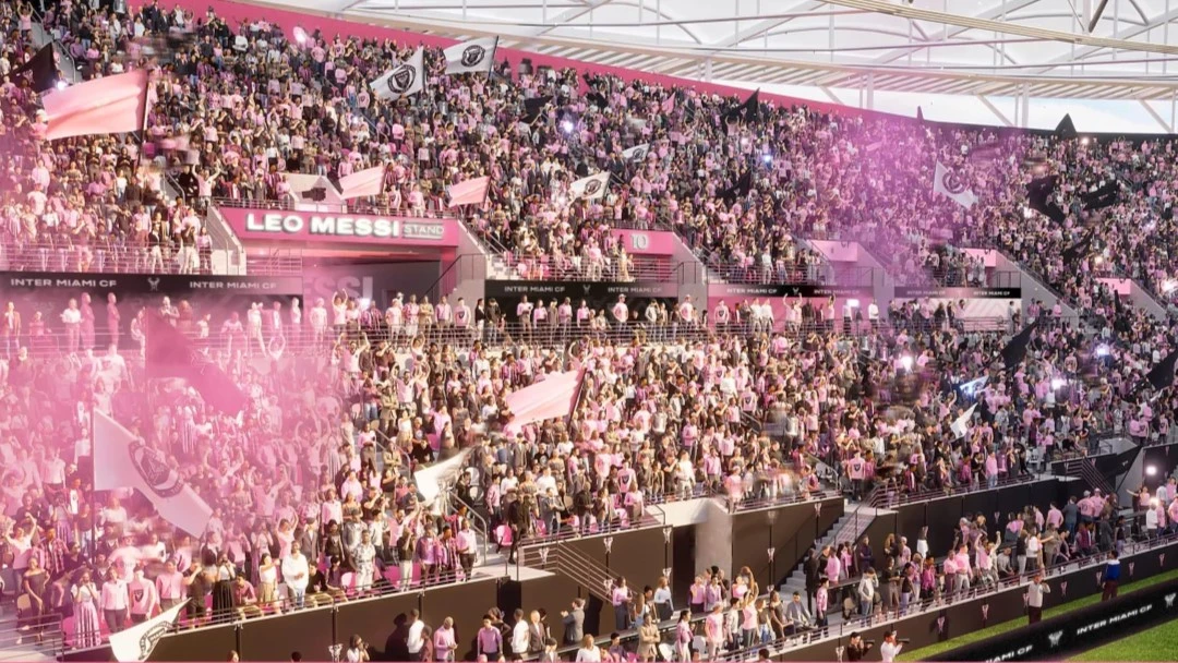Así se verá la nueva tribuna Leo Messi. Foto: Inter Miami.