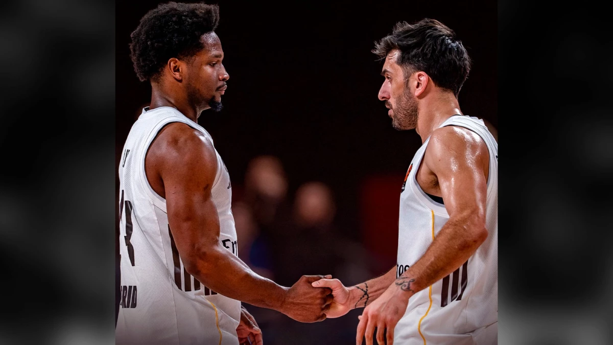 Foto:@RMBaloncesto. Facundo Campazzo marcó 14 puntos en la caída del Real Madrid en Grecia