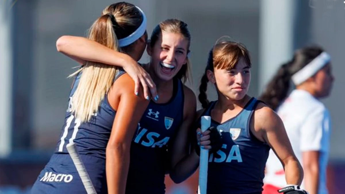 Foto:@ArgFieldHockey. Casi sin esforzarse, Las Leoncitas vapulearon a Canadá por 8-1