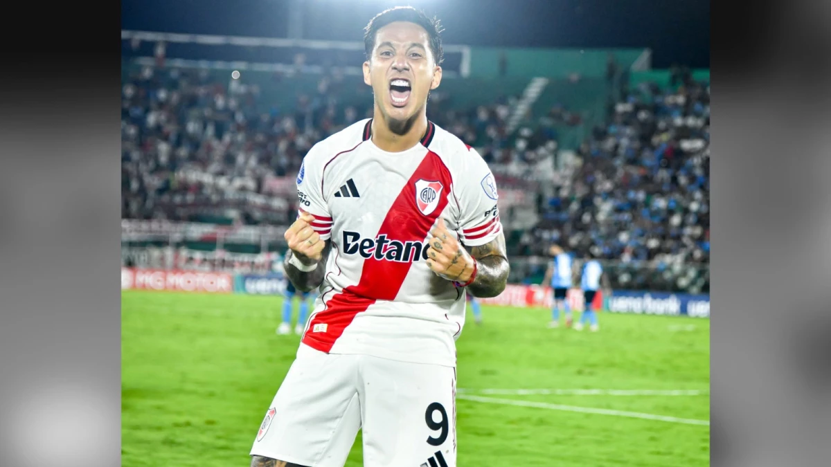 Foto: Sebastián Driussi le dio una ventaja a River que no pudo sostenerla en el segundo tiempo ante Blooming con 10 hombres.