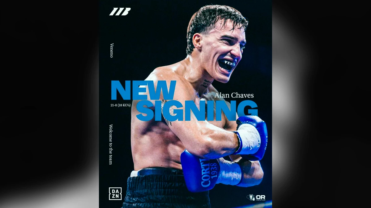 Matchroom Boxing anunció la llegada de Alan Chaves a su team. Foto: OR Promotions.