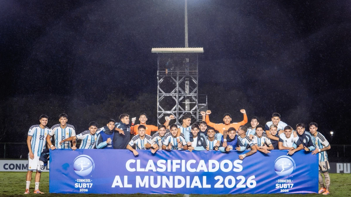 El festejo de los juveniles argentinos. Foto: Conmebol.