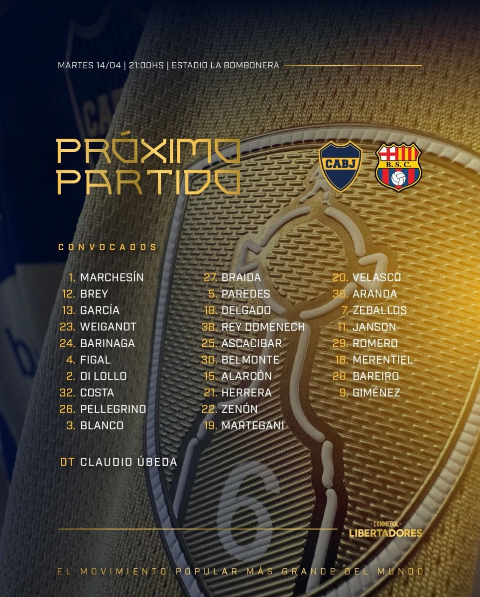 Foto: “X” de Boca Juniors (@BocaJrsOficial).