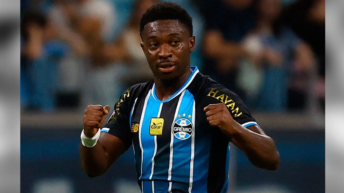 Foto:@Sudamericana. Gremio lo ganó sobre el final en Porto Alegre.&nbsp;