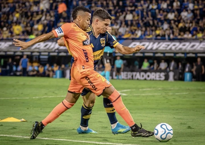Foto: Lautaro Blanco fue la figura de Boca y del partido.