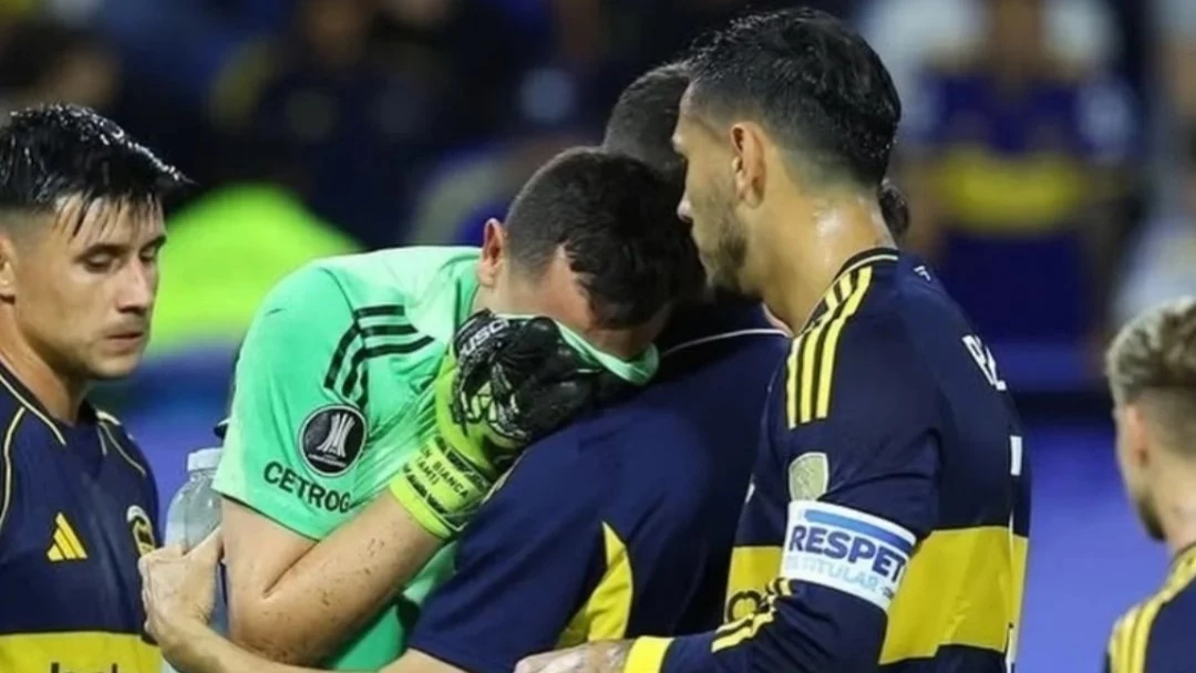 Foto: El llanto de Agustín Marchesín.