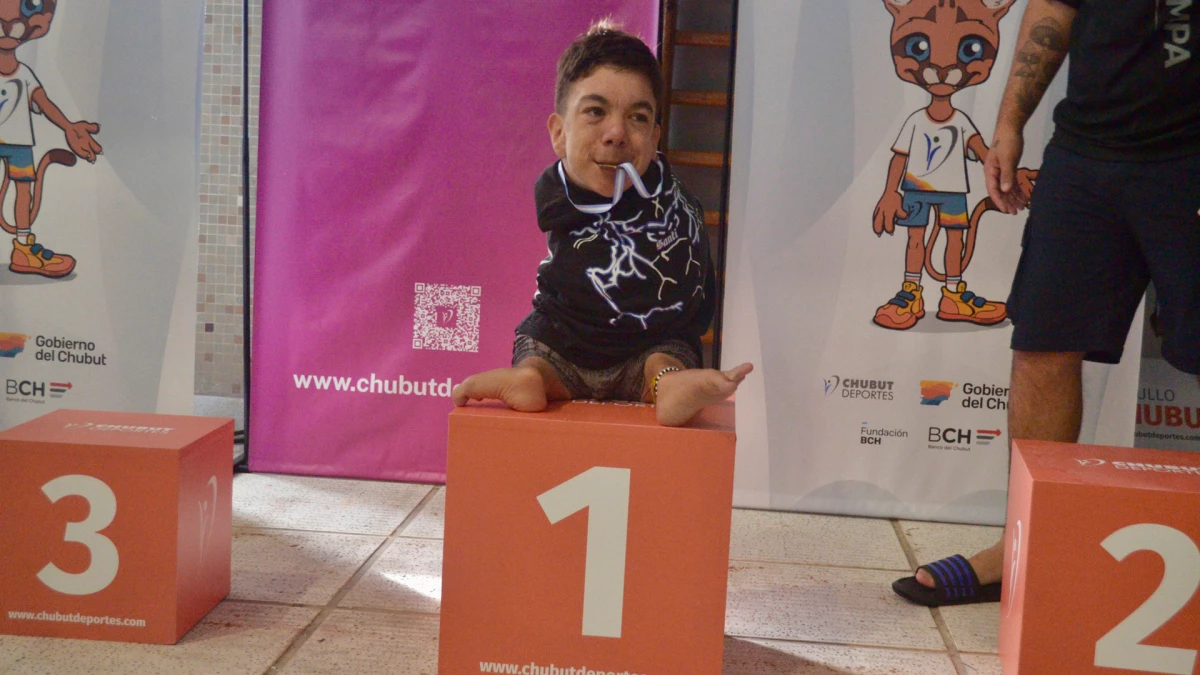 Santiago González, el atleta de La Pampa que fue protagonista de lso Para Epade 2026 con una historia de superación 1 Foto: Analía Bahamonde  Chubut Deportes