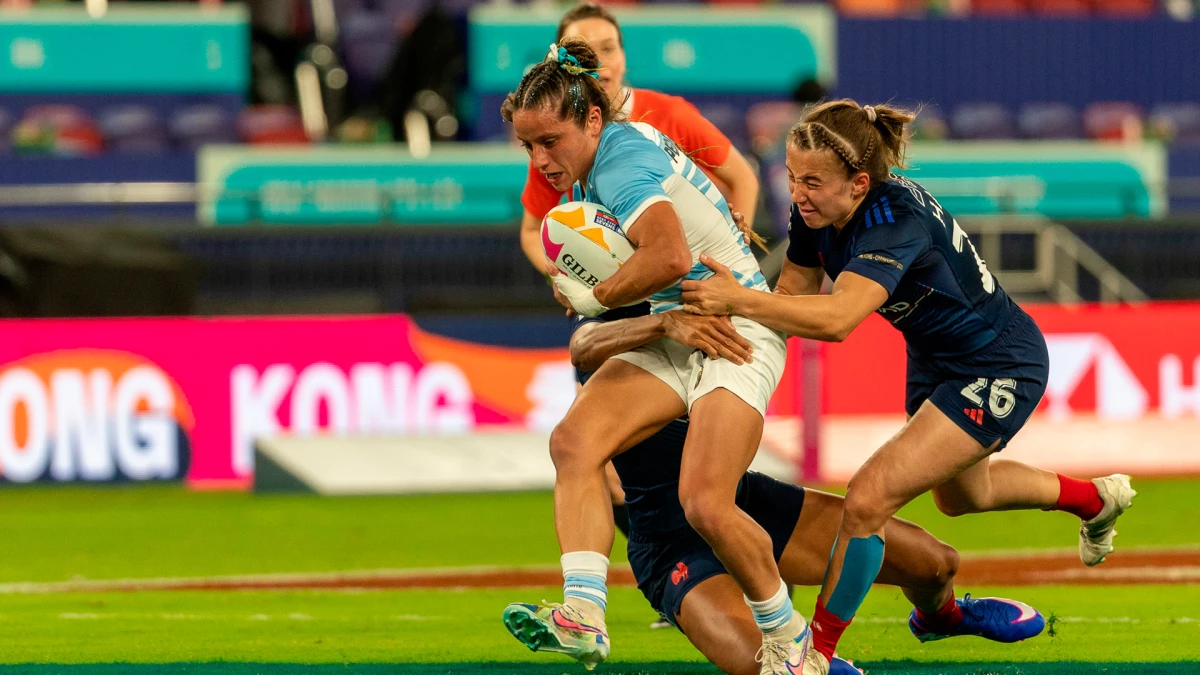 Las Yaguaretes tuvieron un comienzo del Seven con caídas ante Francia y Estados Unidos | Foto: :@LasYaguaretes