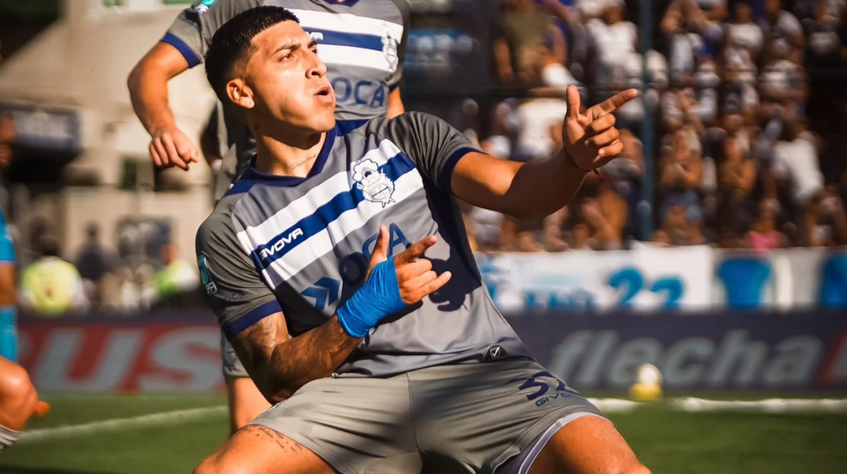 El Chelo Torres festeja su gol (Foto: X@gimnasiaoficial).