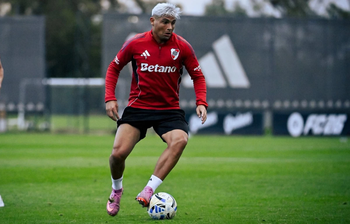 Foto: &nbsp;River. Por la baja de Driussi, Maxi Salas puede tener más minutos en la titularidad del equipo&nbsp;