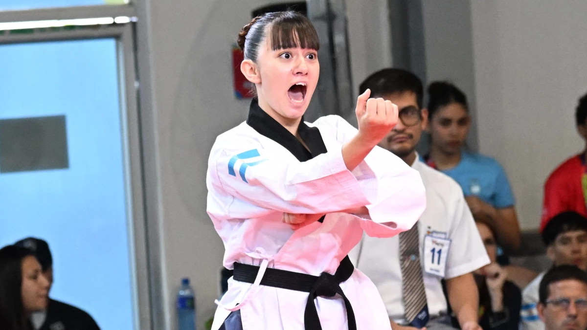 Foto: La taekwondista chubutense Martina Barroso fue la figura argentina del martes en los Juegos Suramericanos de Panamá.