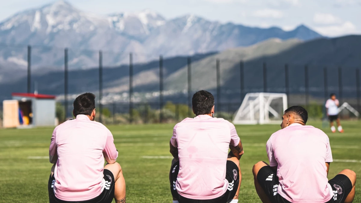 Una postal en Utah con Messi, De Paul y Berterame Foto: Inter Miami.