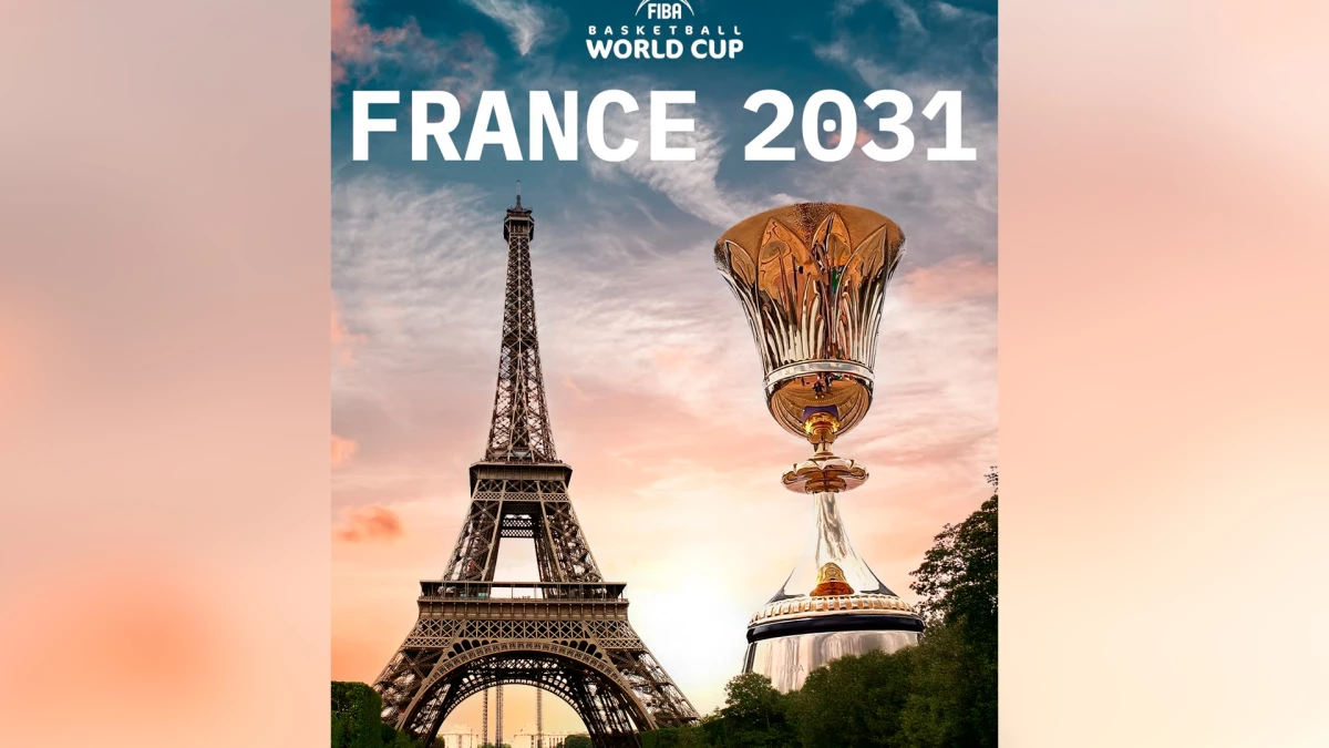 El anuncio de la sede gala para la Copa del Mundo de 2031, en las redes sociales de la FIBA | Foto: FIBA