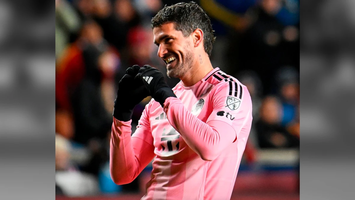Foto: Rodrigo De Paul celebra su golazo, el que abrió el camino para la victoria de Inter Miami en Utah.