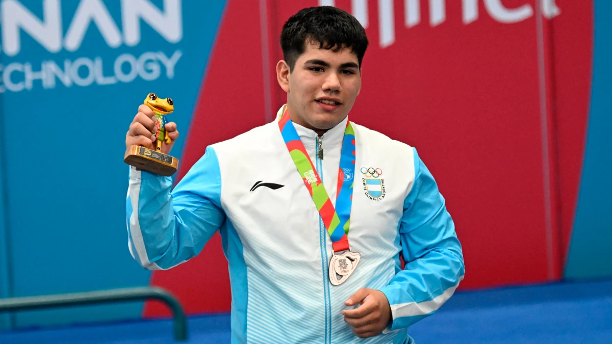 Ahian Román Talavera, uno de loa atletas argentinos que se destcaron y que además se llevó la medalla de bronce de Panamá 2026 | &nbsp;Foto: Prensa COA