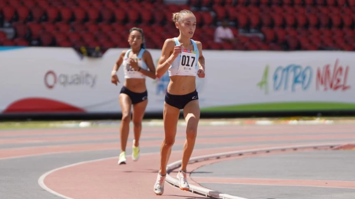 Zoe Gorski e Irene Pernia, oro y plata en 3000 metros femenino con récord de Juegos Suramericanos de la Juventud (Foto: Prensa COA).
