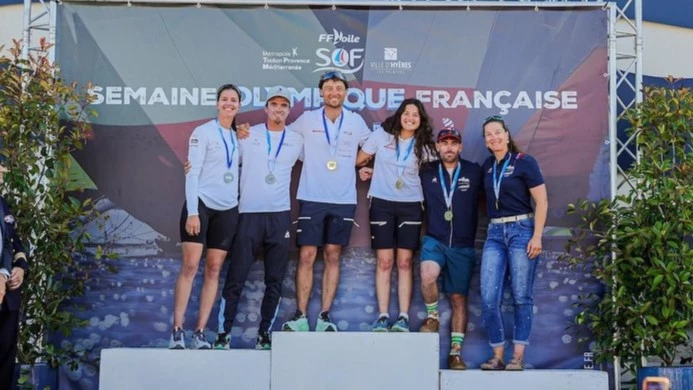 La dupla argentina otra vez en lo más alto. Foto: @majdalanibosco.sailing