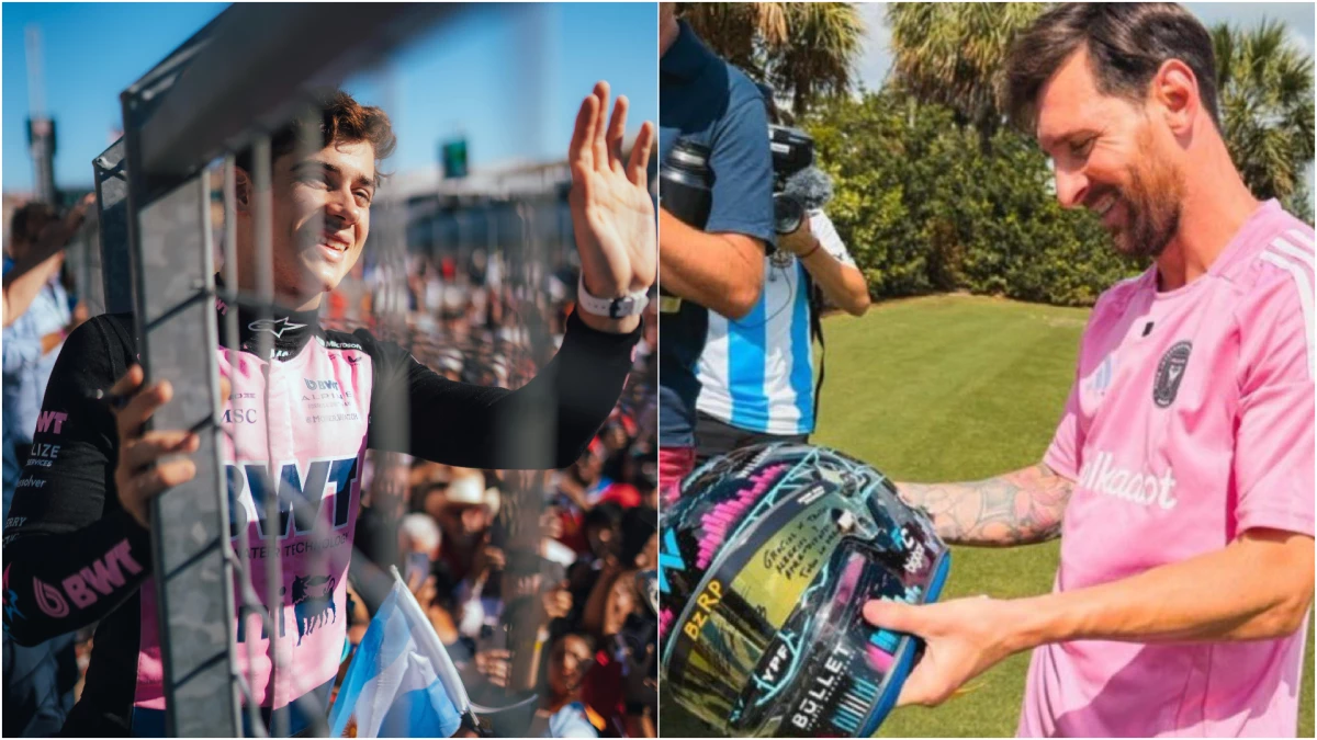 Colapinto, Messi y un posible encuentro que podría darse en Miami. Fotos: Archivo.