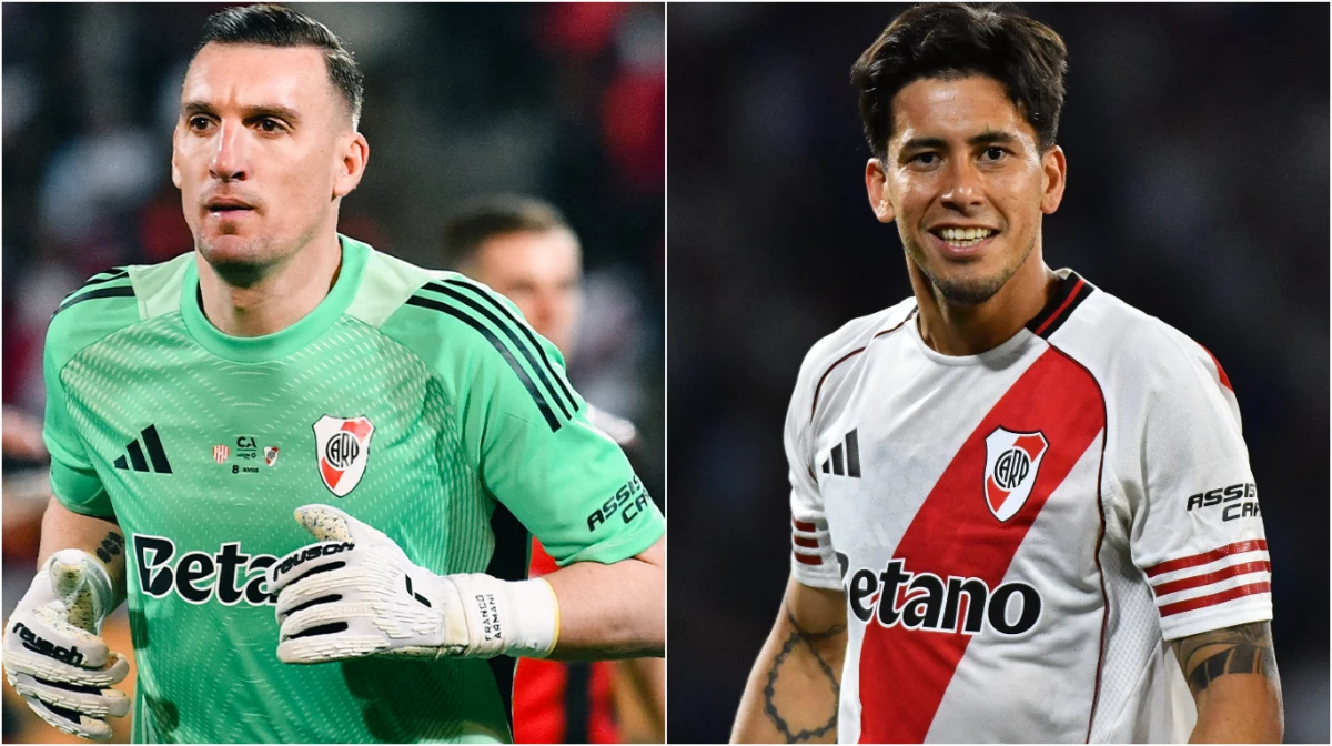 Foto: River. Armani y Meza dos jugadores de experiencia están trabajando a la par del resto y podrían viajar a San Pablo.&nbsp;