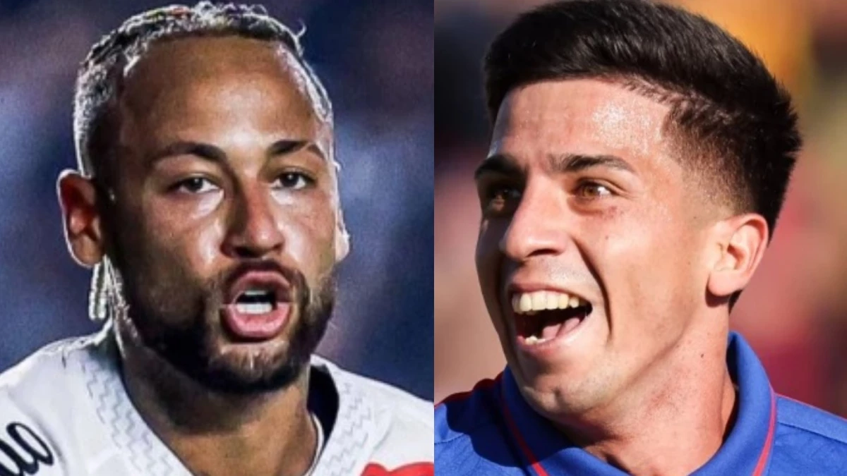 Foto: Neymar y Cuello, cara a cara en el Nuevo Gasómetro.