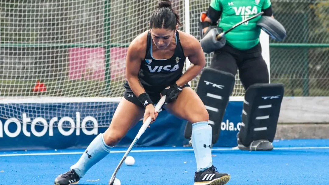 Majo Granatto hizo el gol de las Leonas. Foto: @lasleonas.arghockey