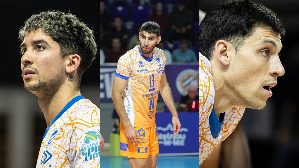 Matias Sanchez (1), Ezequiel Palacios (13) y Tomas Lopez Pascual (17).Fotos de Elea Pantalacci.