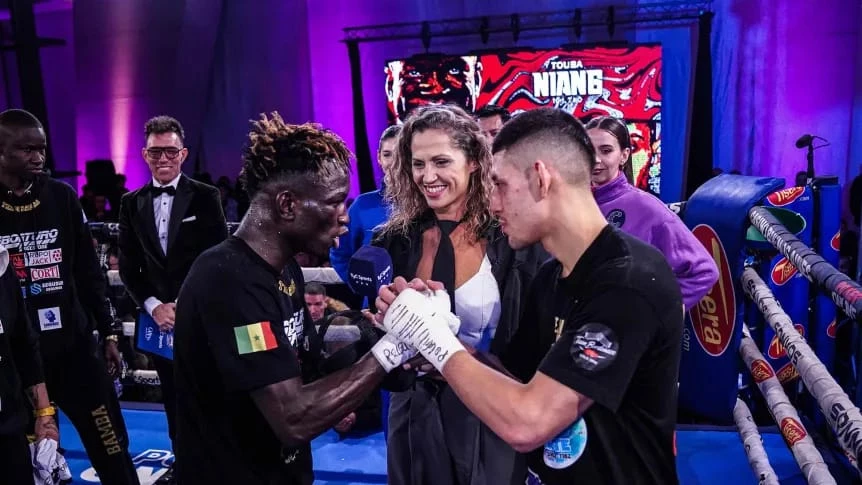 Touba Niang y Nazareno Morel igualaron en laferrere. Foto: Boxeo de Primera