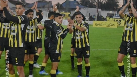 Olimpo igualó ante Santamarina y lidera la Zona 4 del Federal A. Foto: @Olimpo_Oficial
