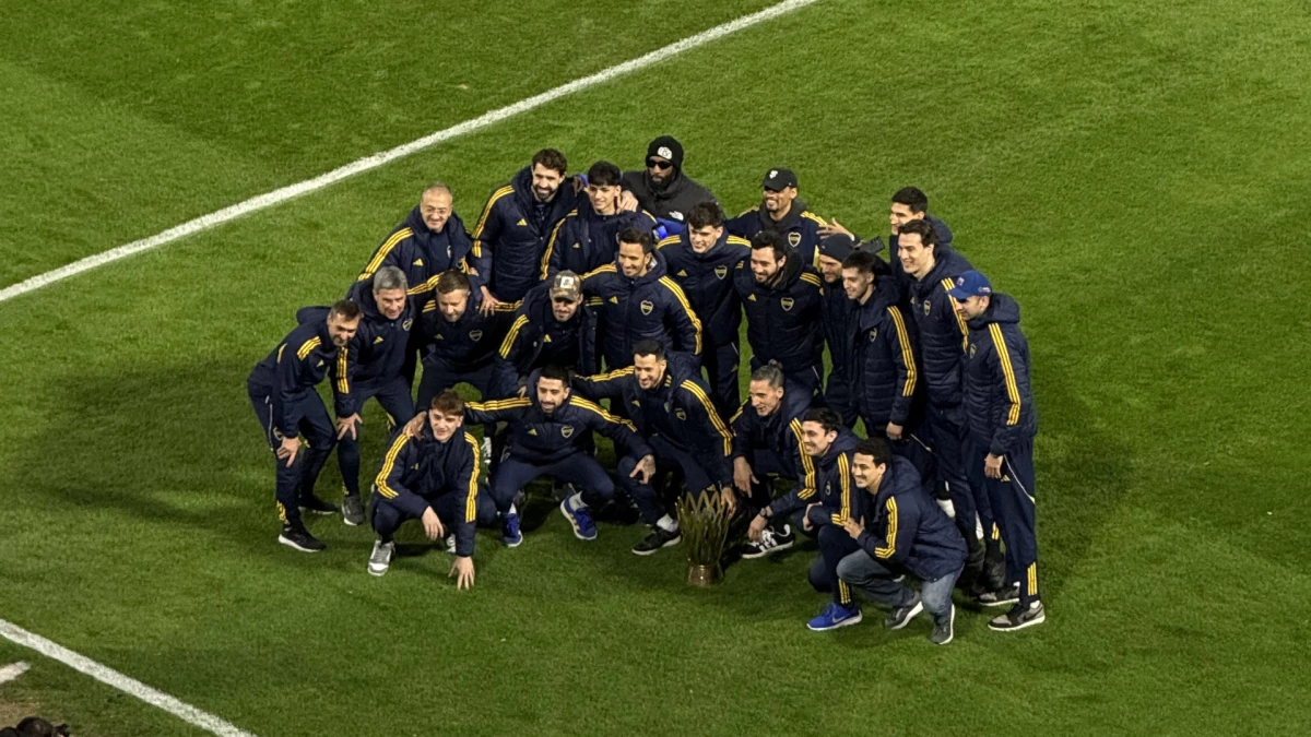 Foto: El basquet de Boca celebró en la Bombonera.