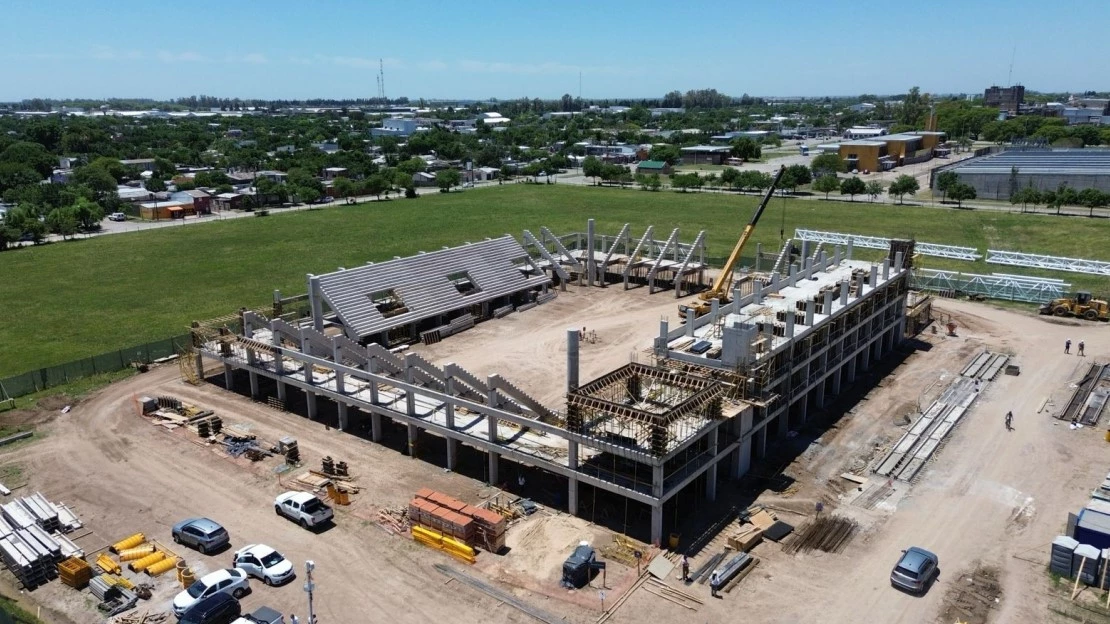 Así avanza el nuevo microestadio de Rafaela que recibirá al pádel. Foto: Prensa Santa Fe.