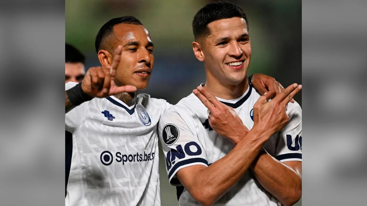 Foto: Villa y Arce, los goleadores de Independiente Rivadavia, la sensación de la Libertadores, en Venezuela.