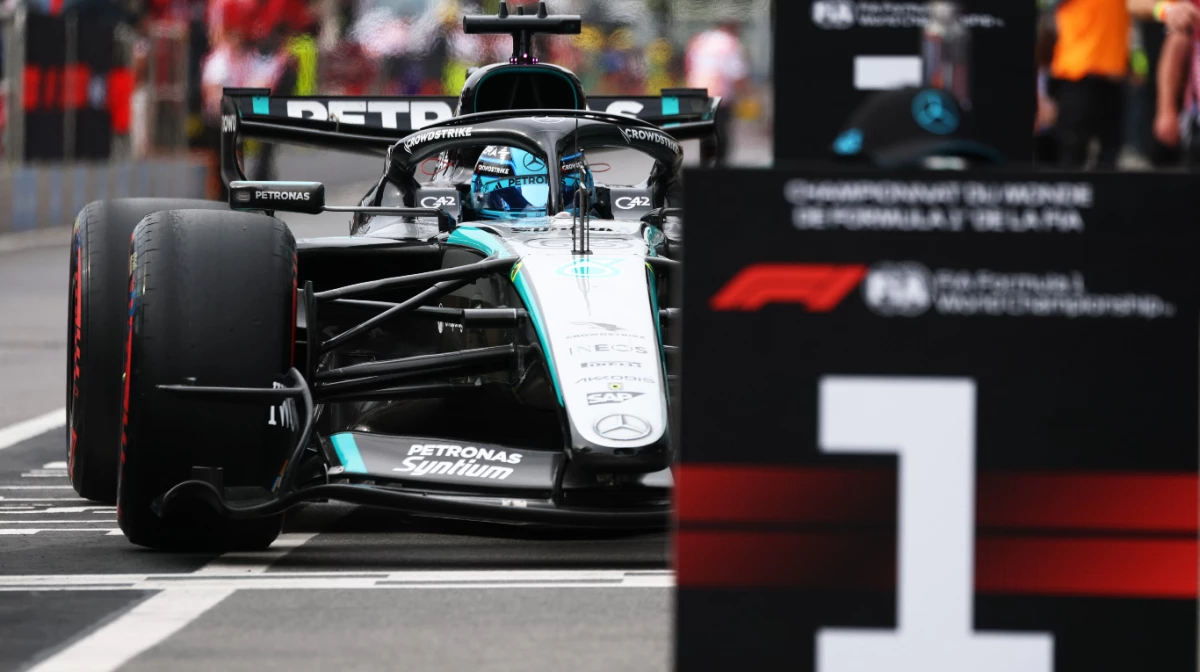 Russell firmó la pole en Canadá (Foto: X@F1).