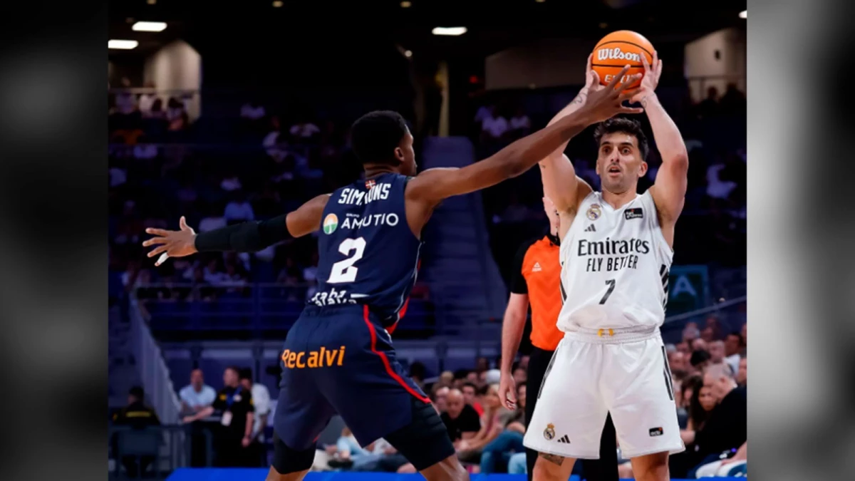 Foto:Real Madrid. El argentino Campazzo sumó 8 puntos y 5 asistencias en la derrota del Real Madrid