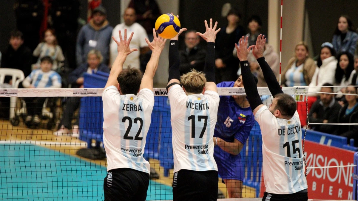 Argentina le ganó el martes a Venezuela por 3-0. Foto: Feva.