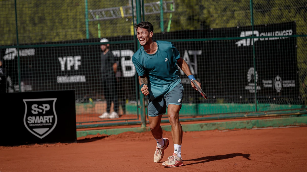 Guido Justo se instaló en los cuartos de final del Challenger de San Miguel de Tucumán. Foto: prensa Asociación Argentina de Tenis (AAT).