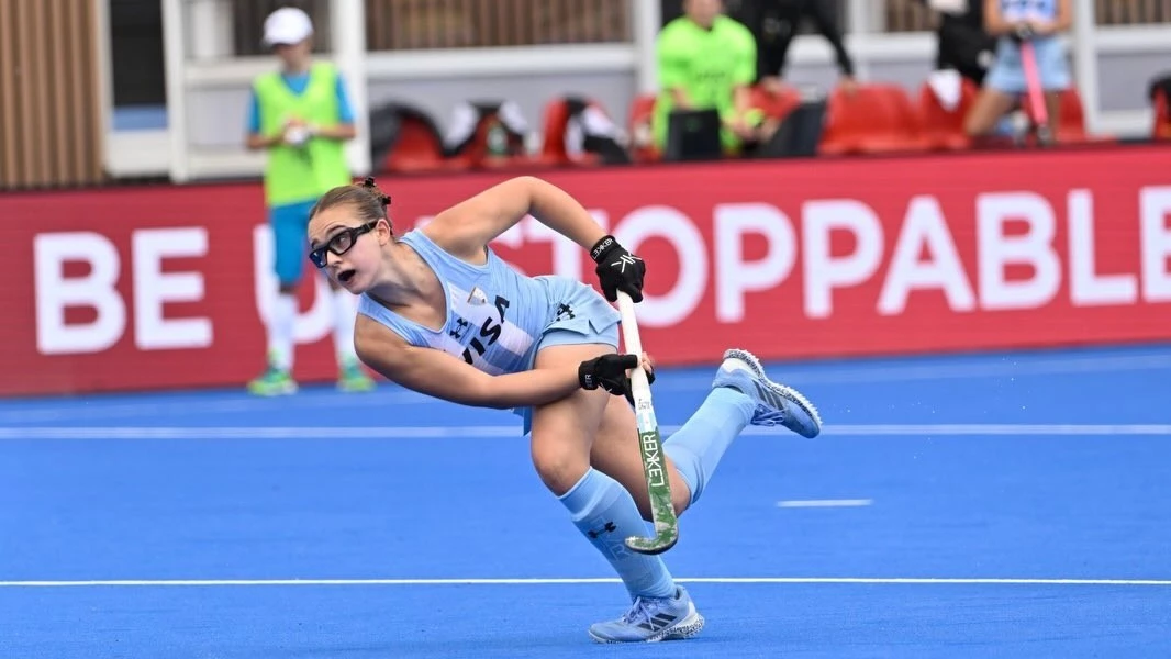 La mendocina Milagros Alastra que debuto con un gol en la selección mayor. foto: @fih.